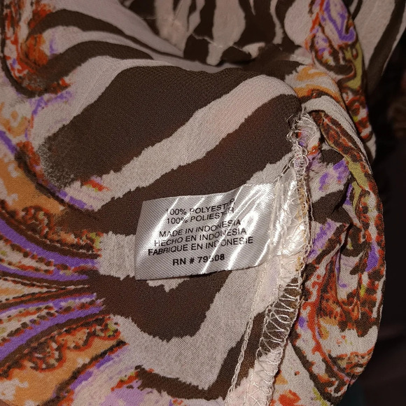 Violet and Claire women's animal prints boho blouse size 3X multicolor - Picture 3 of 6